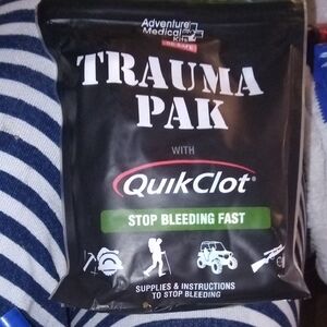 Trauma Pak First Aid Stop Bleeding Pack - Black